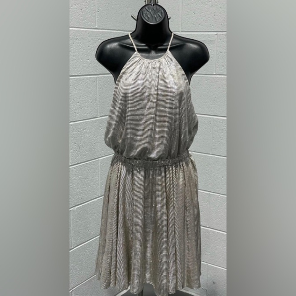 NWT Halston heritage halter mercury dress. Size XS.